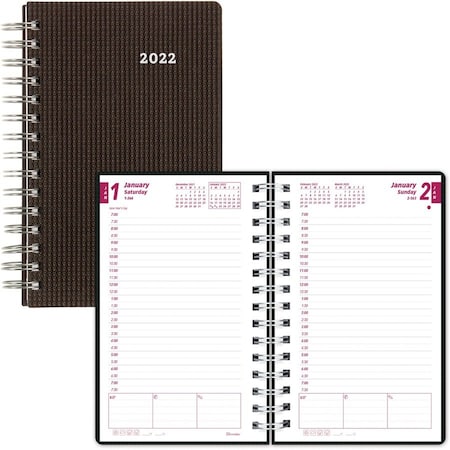 Brownline Planner, Duraflex, Daily REDCB634VBLK